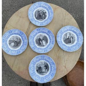 Jules Vieillard, Bordeaux, "les étrennes" Dinner Service, 19th-century Earthenware.