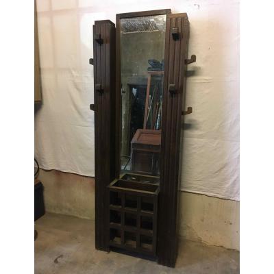 Art Deco France Coat Rack Around 1935 In Oak