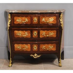Louis XV Chest Of Drawers Stamped J.b Galet - 18th Century