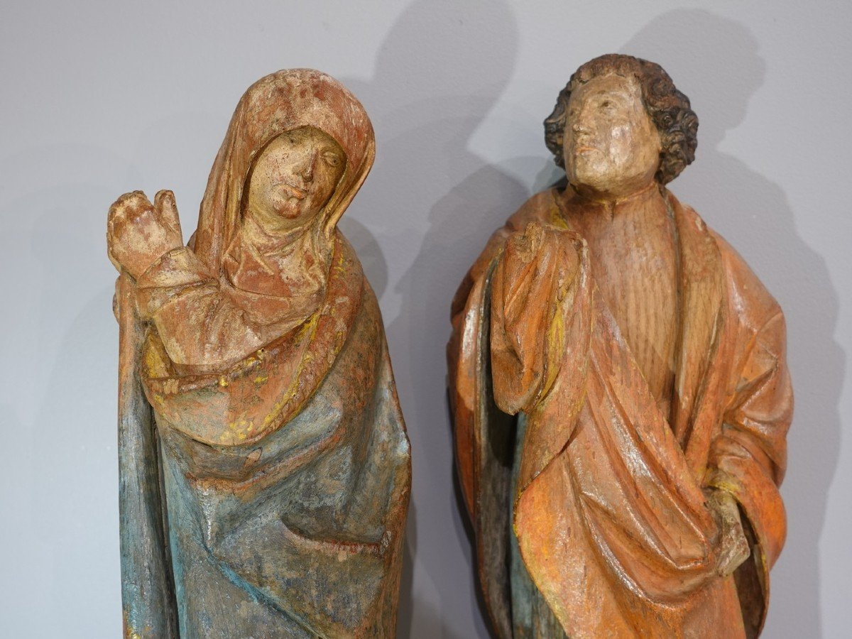 Virgin And Saint John At Calvary – Burgundian School – Second Half Of The 15th Century-photo-2