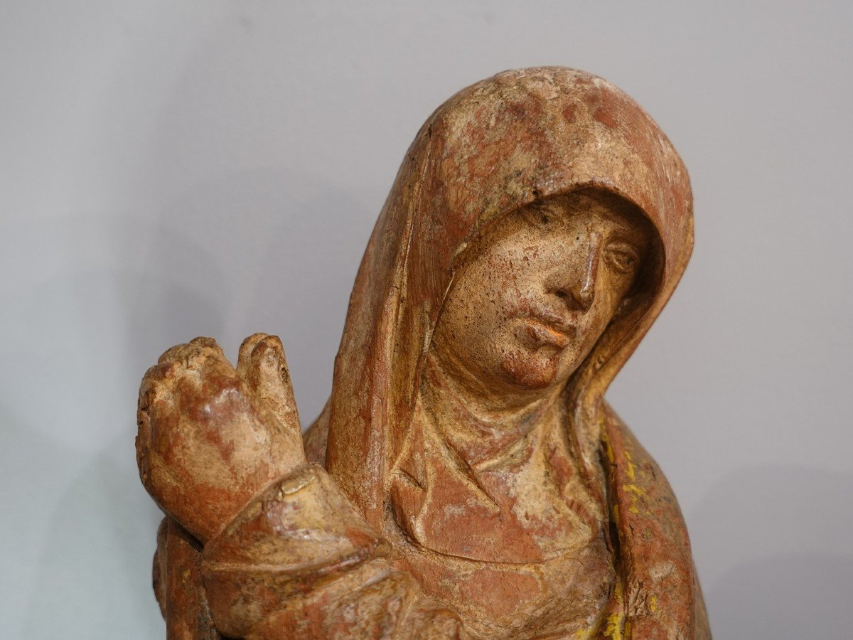 Vierge et Saint Jean au Calvaire – École bourguignonne – seconde moitié du XV° siècle-photo-2