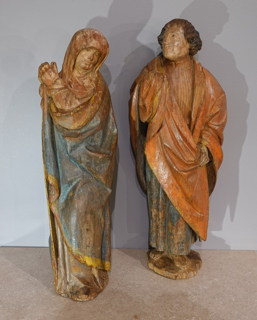 Virgin And Saint John At Calvary – Burgundian School – Second Half Of The 15th Century