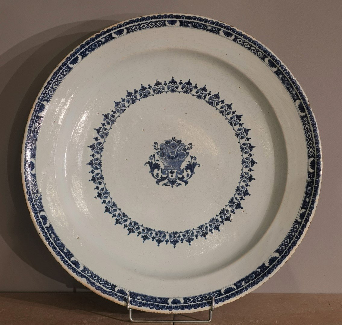 Earthenware From Rouen – Large 18th Century Ceremonial Dish