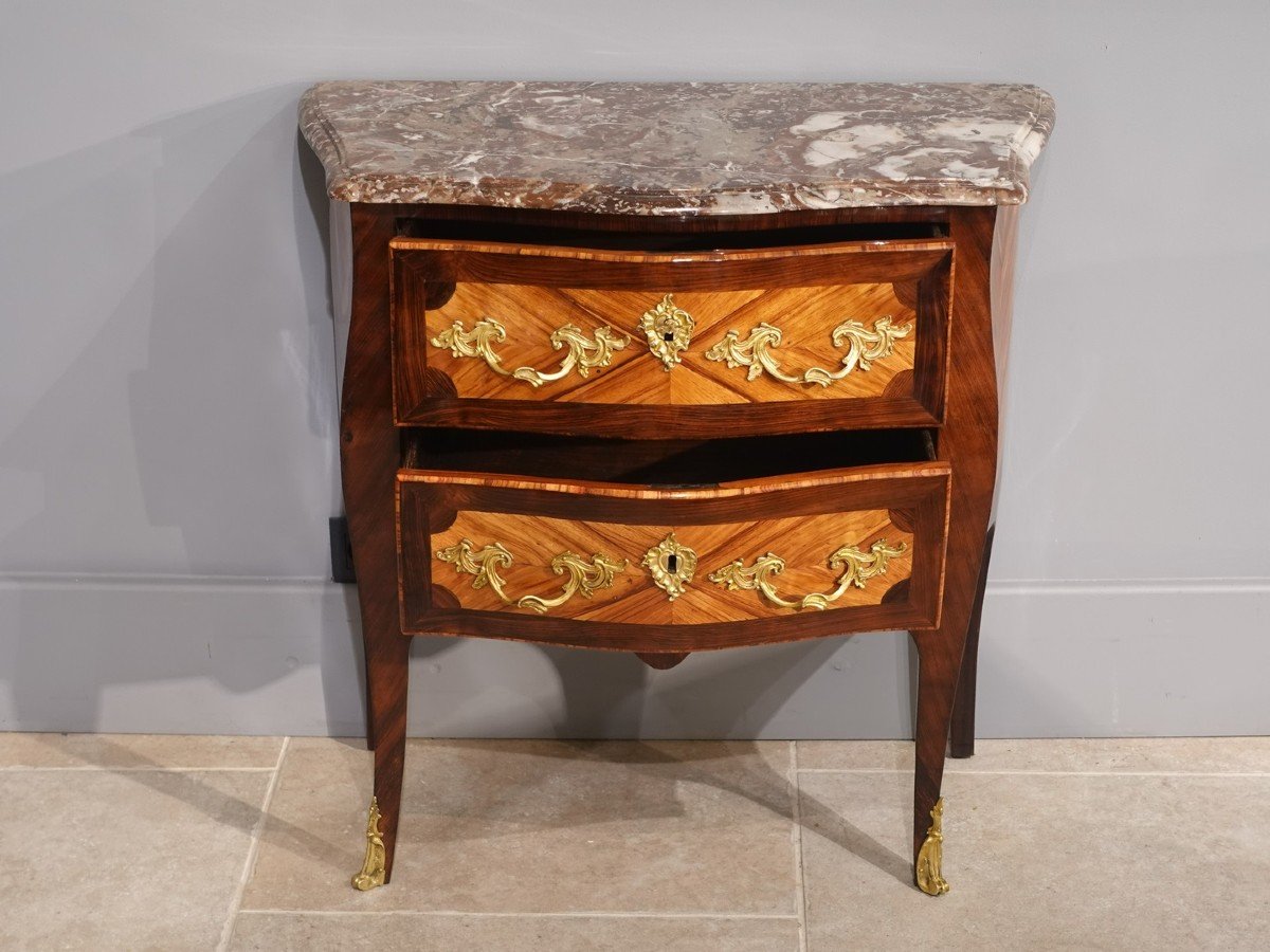 Commode marquetée estampillée C. Chevallier & L.N Malle  -photo-2