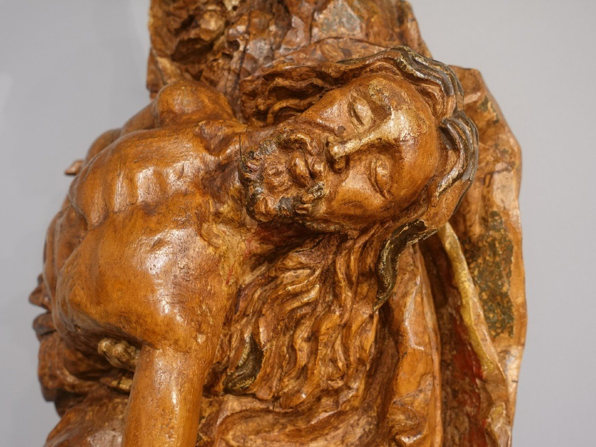 Pietà Or Virgin Of Mercy In Sculpted Linden - Germany 16th Century-photo-4