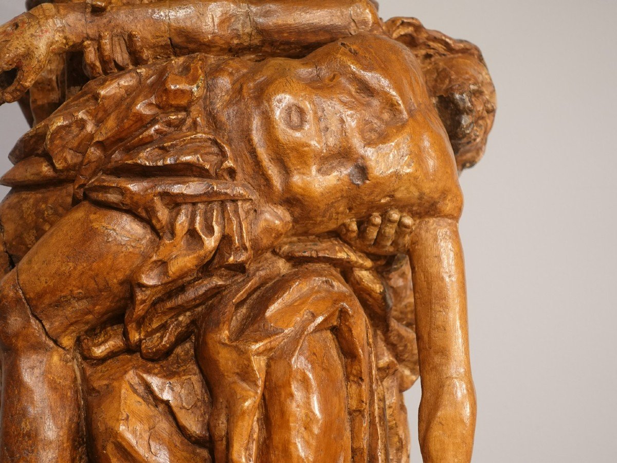 Pietà Or Virgin Of Mercy In Sculpted Linden - Germany 16th Century-photo-4