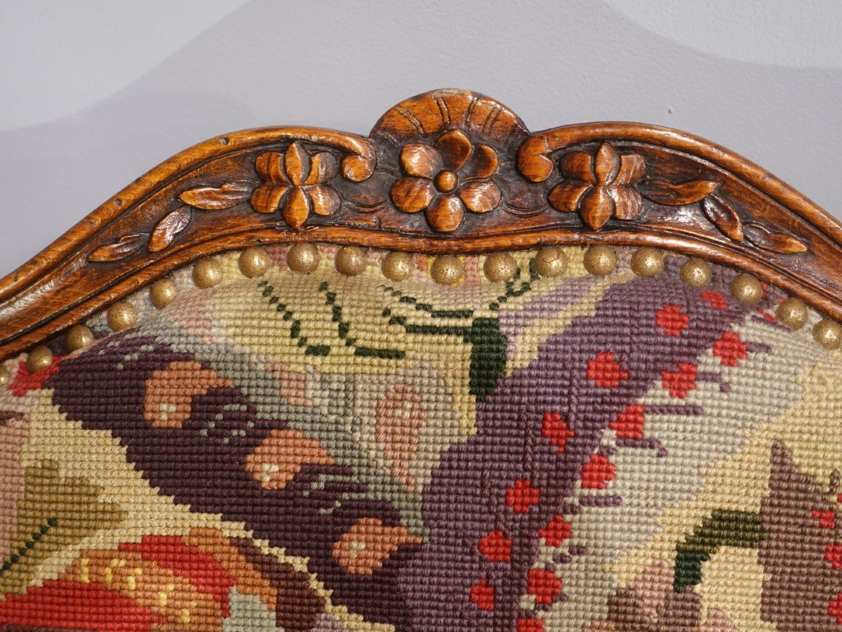 Pair Of Armchairs With Flat Backs Stamped Falconet, 18th Century-photo-2