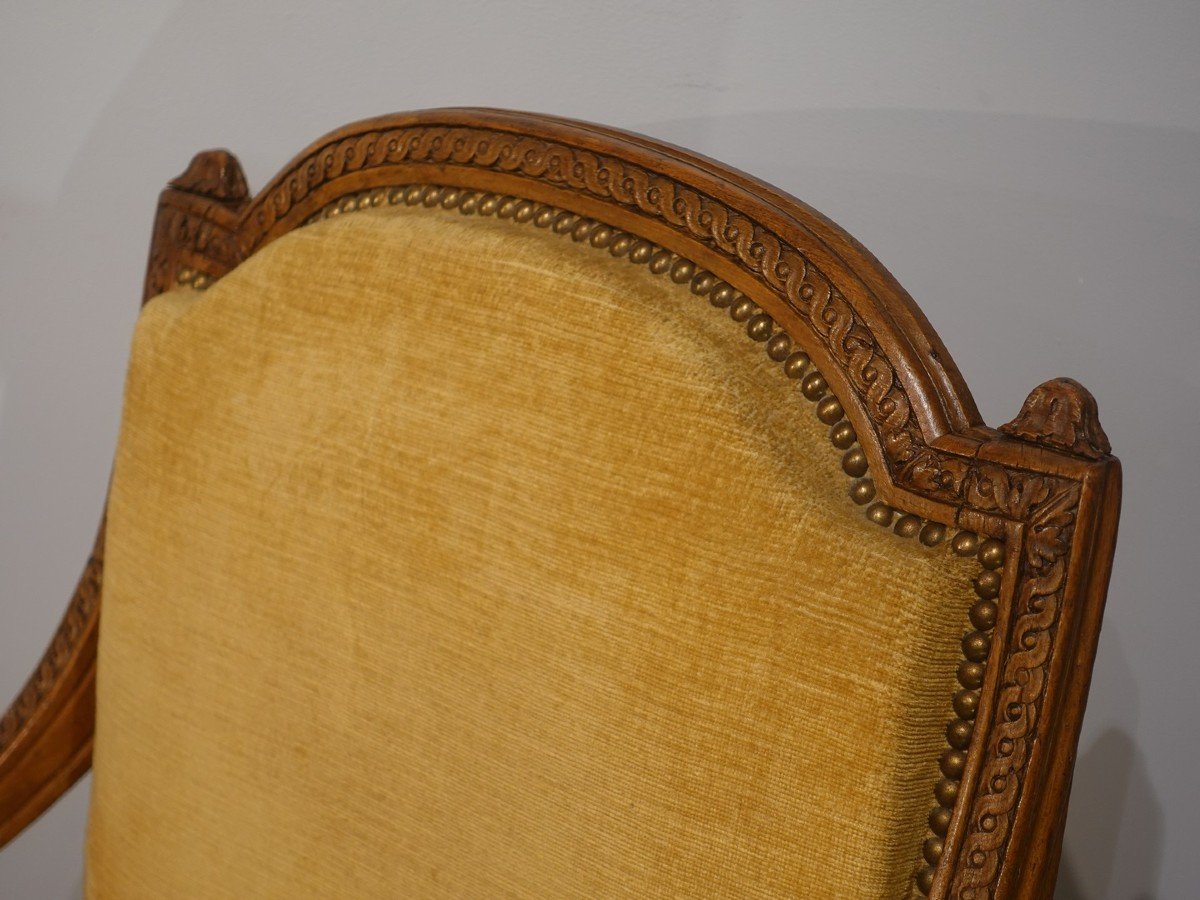 Deux fauteuils Louis XVI d'époque XVIII°-photo-1