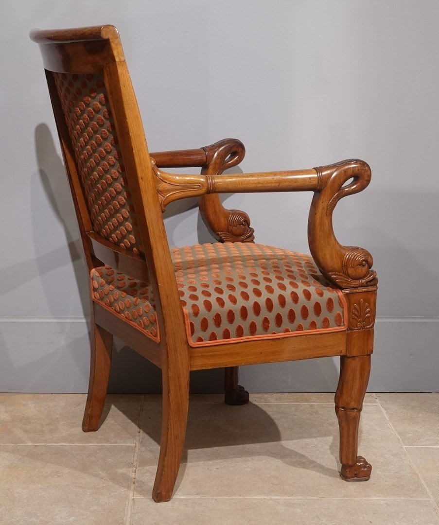 Paire de fauteuils Empire en acajou -photo-5