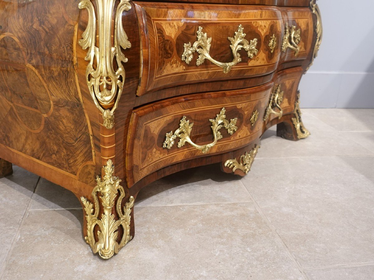 Generously Curved Tomb Chest Of Drawers From The Regency Period-photo-1
