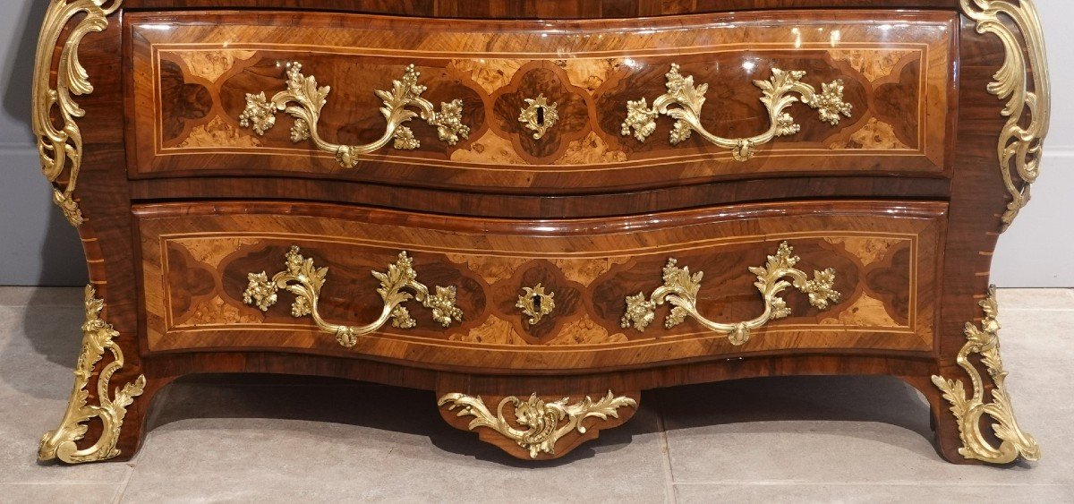 Generously Curved Tomb Chest Of Drawers From The Regency Period-photo-2