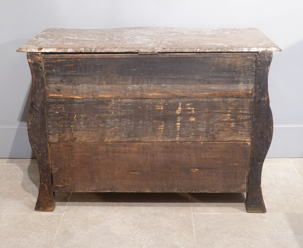 Generously Curved Tomb Chest Of Drawers From The Regency Period-photo-6