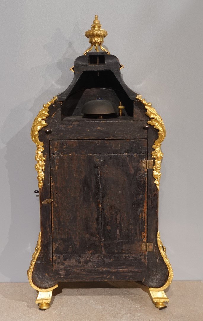 Pendule Louis XIV marqueterie Boulle et mouvement Jacques Thuret -photo-8
