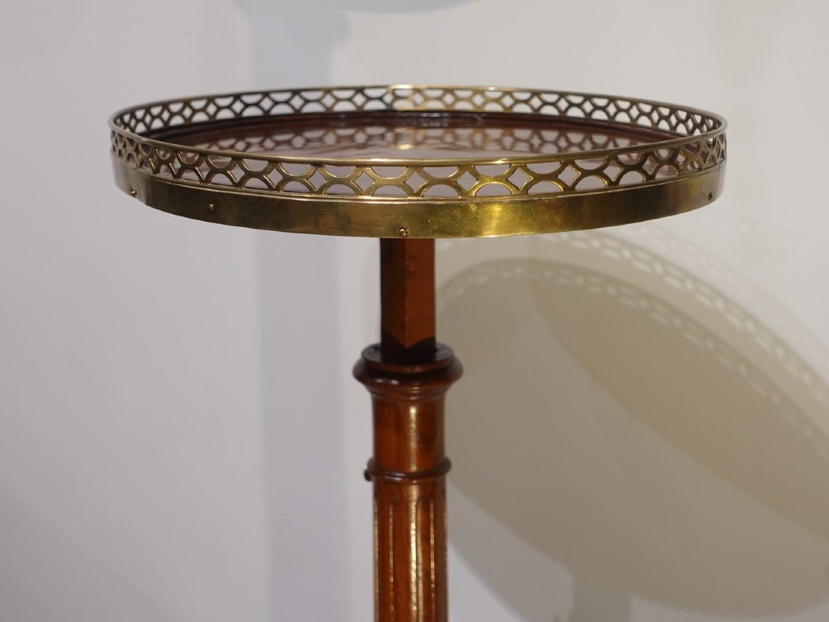 Rack And Pinion Pedestal Table Stamped C. Topino-photo-3