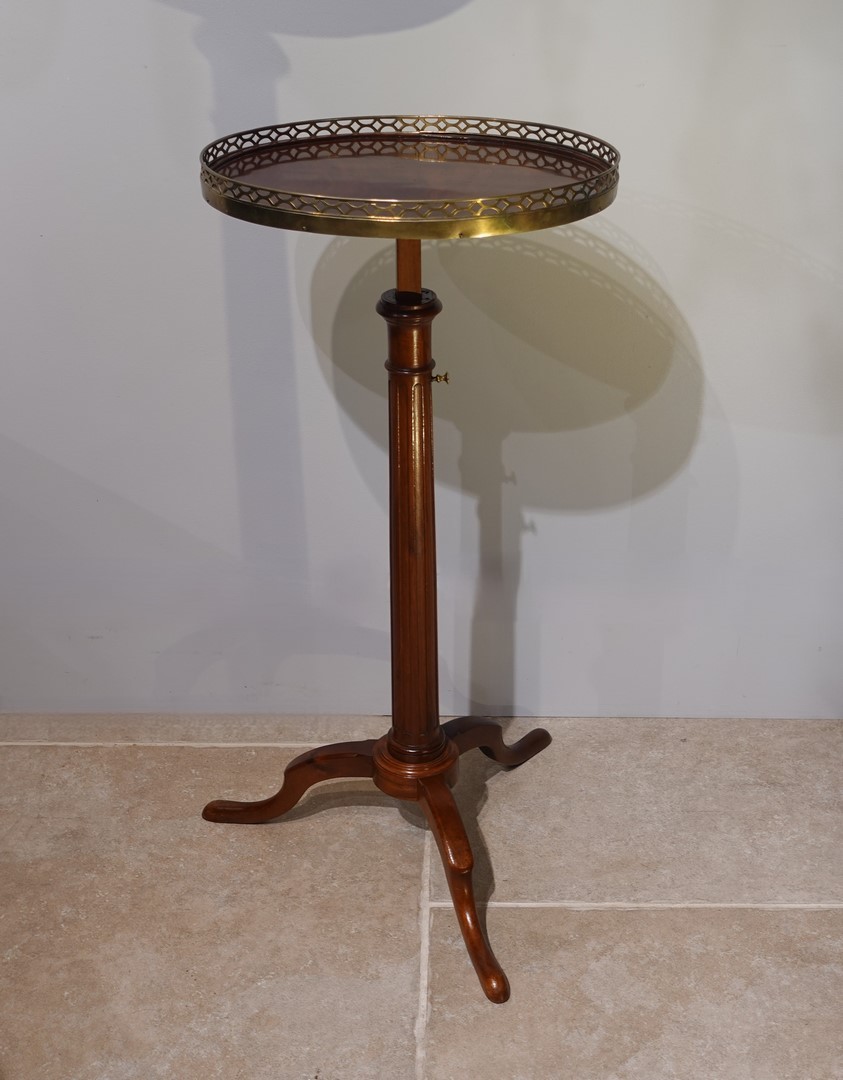 Rack And Pinion Pedestal Table Stamped C. Topino