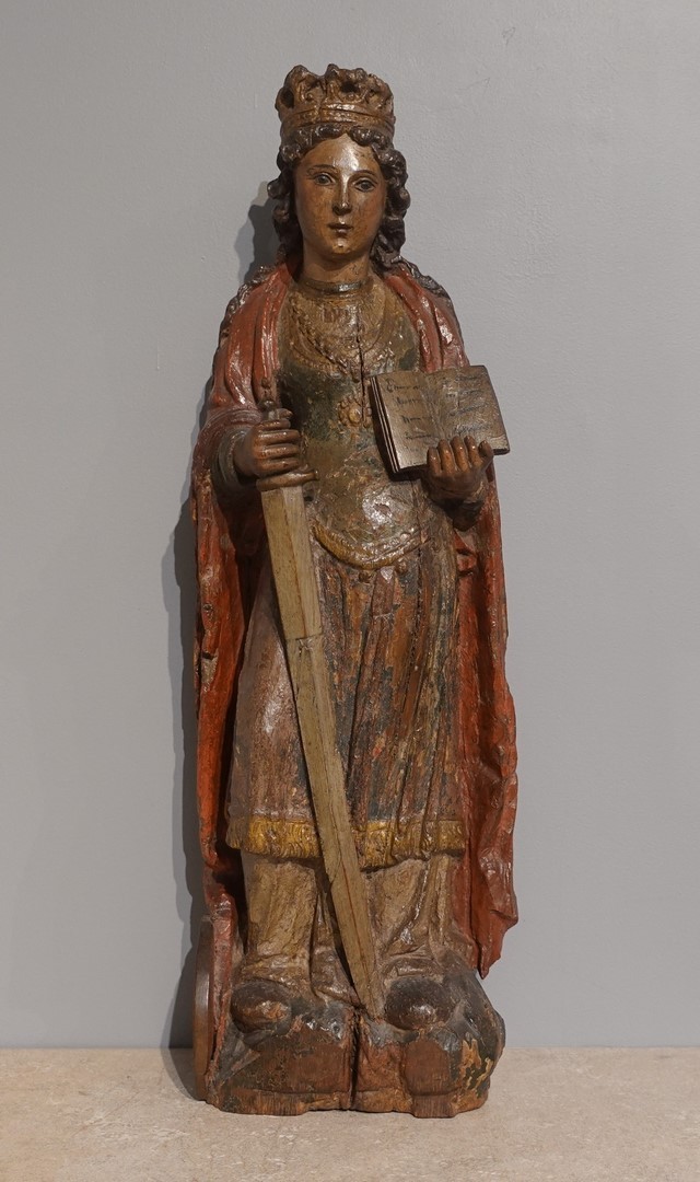 Sculpture Sainte Catherine XVI° siècle