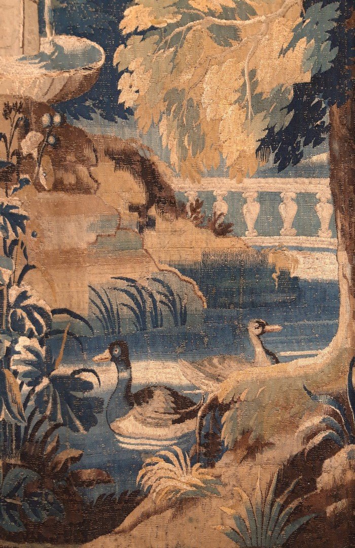 Grande tapisserie Verdure Aubusson d'époque XVIII°-photo-2
