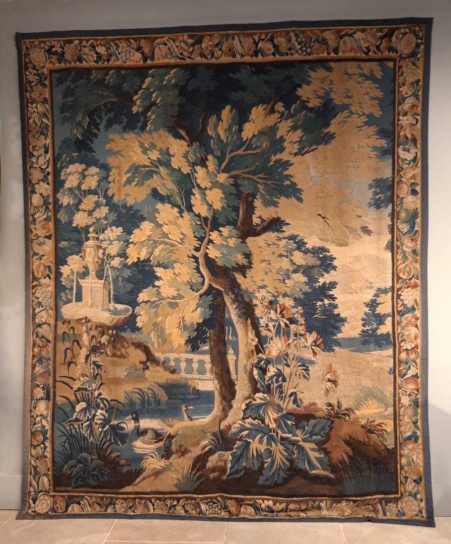 Grande tapisserie Verdure Aubusson d'époque XVIII°