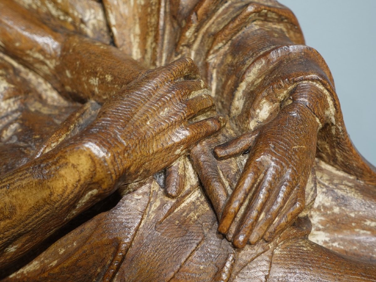 Large Pietà Or Virgin Of Pity – France, 15th Century-photo-3