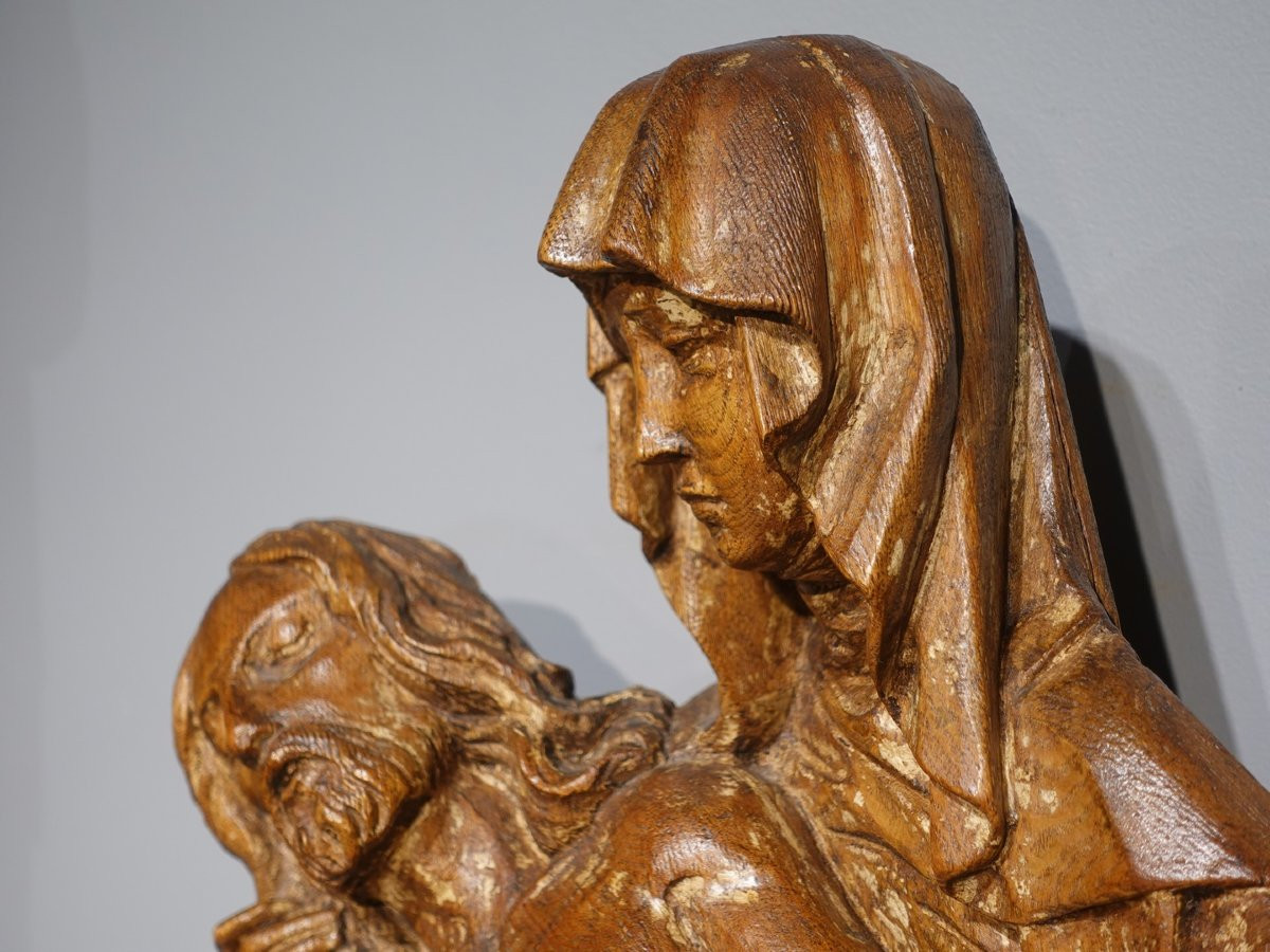 Large Pietà Or Virgin Of Pity – France, 15th Century-photo-4