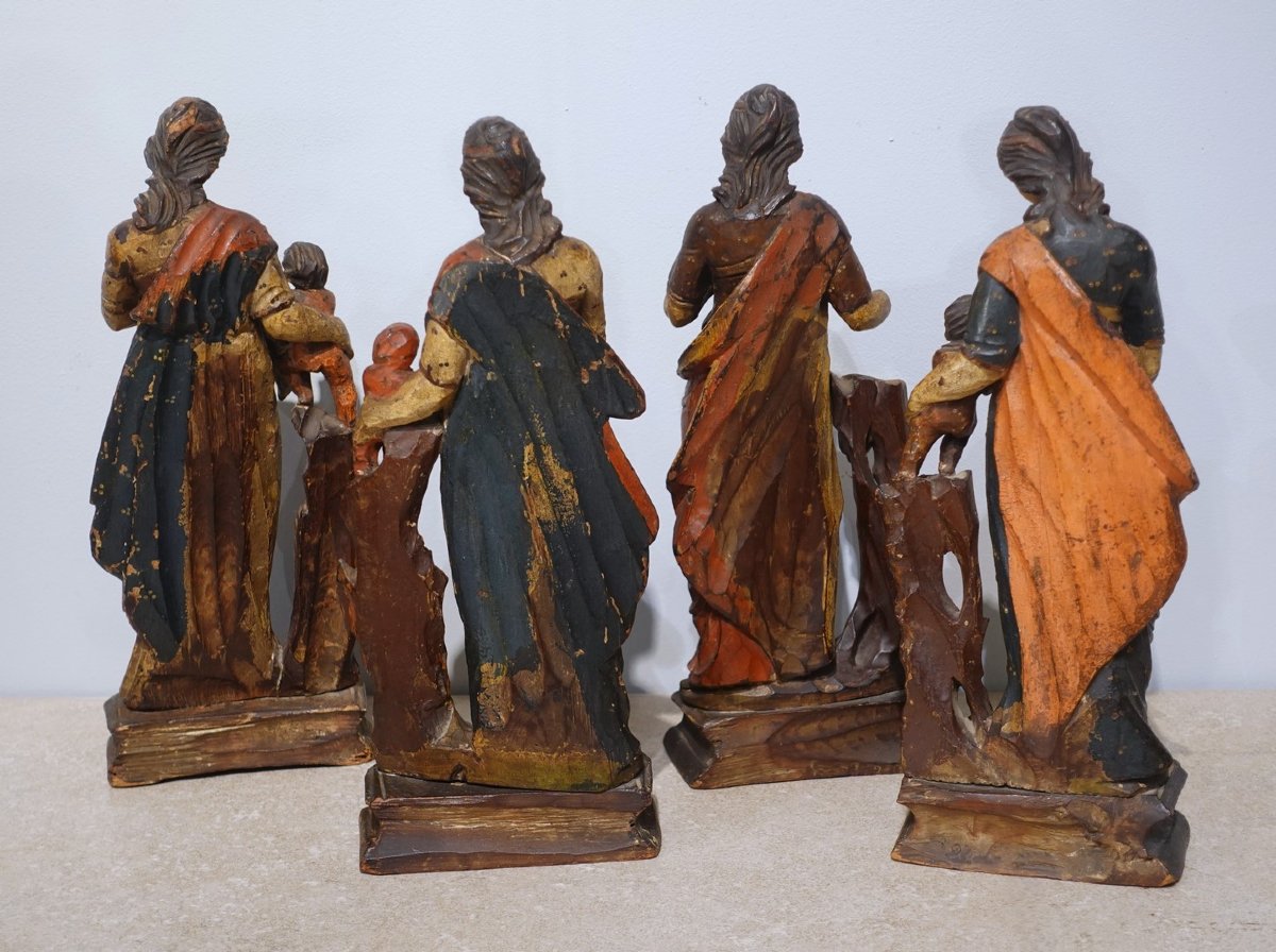 Statuettes Representing The Allegory Of The Four Seasons, 18th Century-photo-4