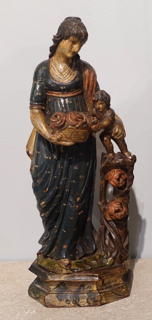 Statuettes Representing The Allegory Of The Four Seasons, 18th Century-photo-3