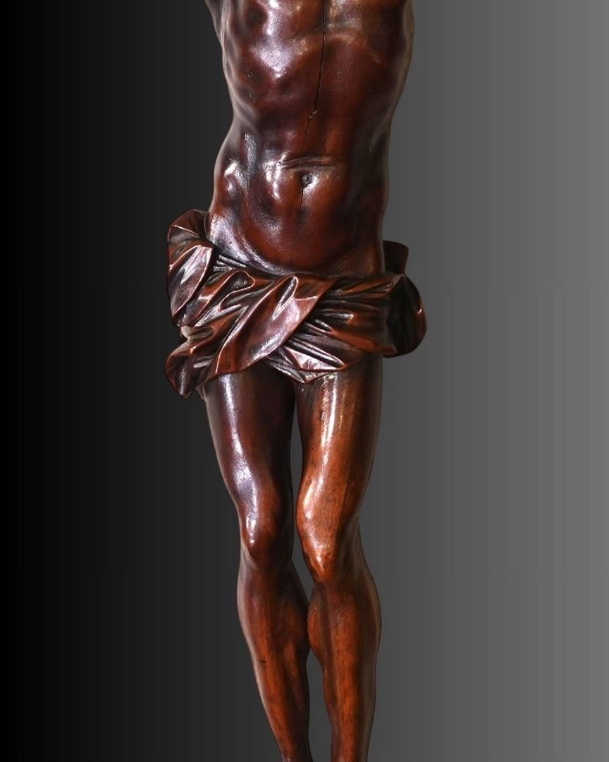 Grand Christ en bois de Sainte Lucie fin XVII°-photo-4