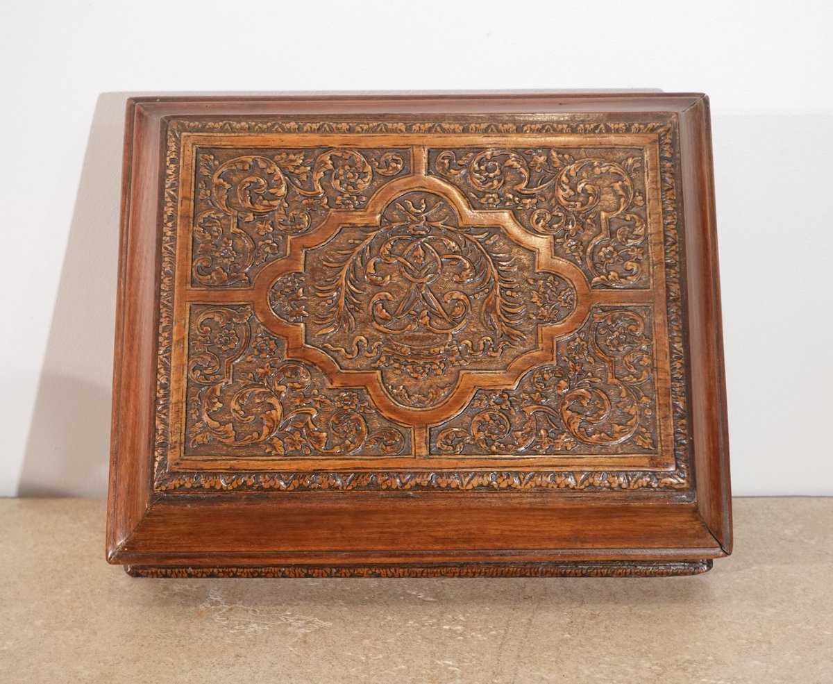 Coffret en bois de Sainte Lucie - Atelier de César Bagard - XVII°-photo-2