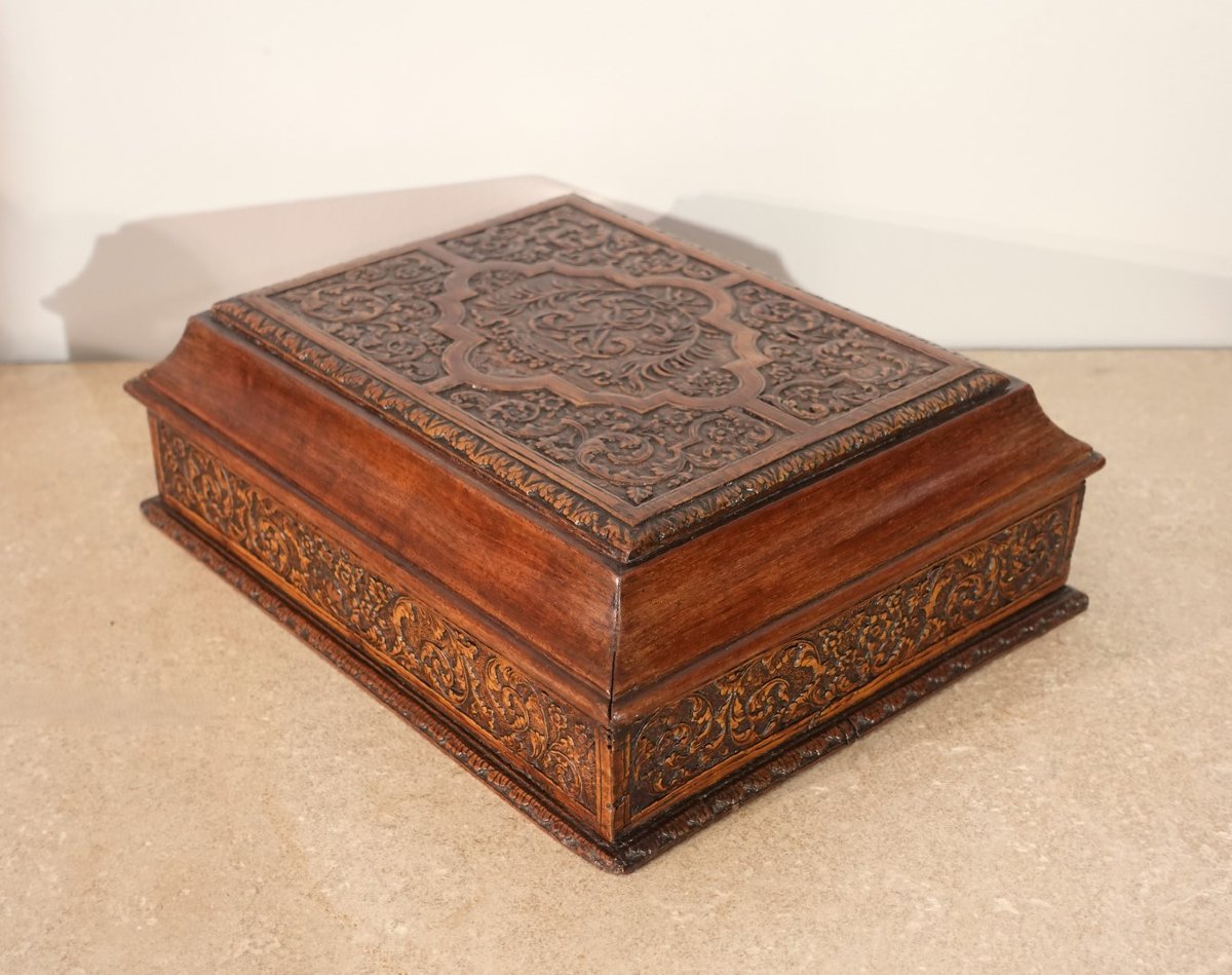 Coffret en bois de Sainte Lucie - Atelier de César Bagard - XVII°-photo-3