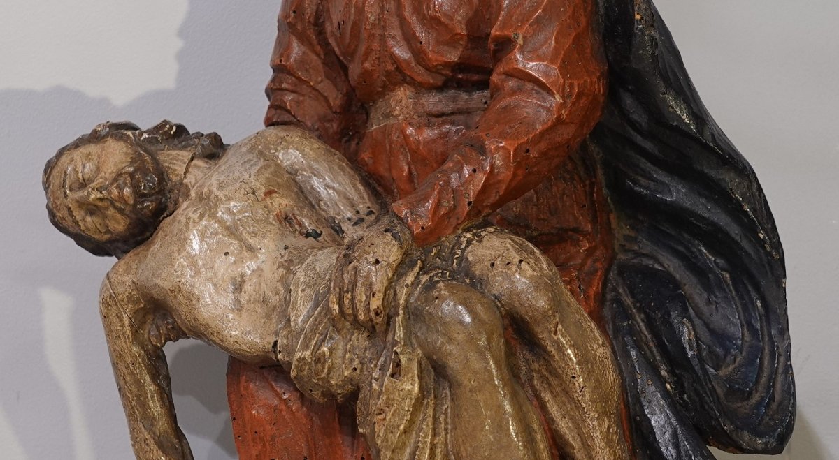 Pietà Or Virgin Of Pity - France - 17th Century-photo-1