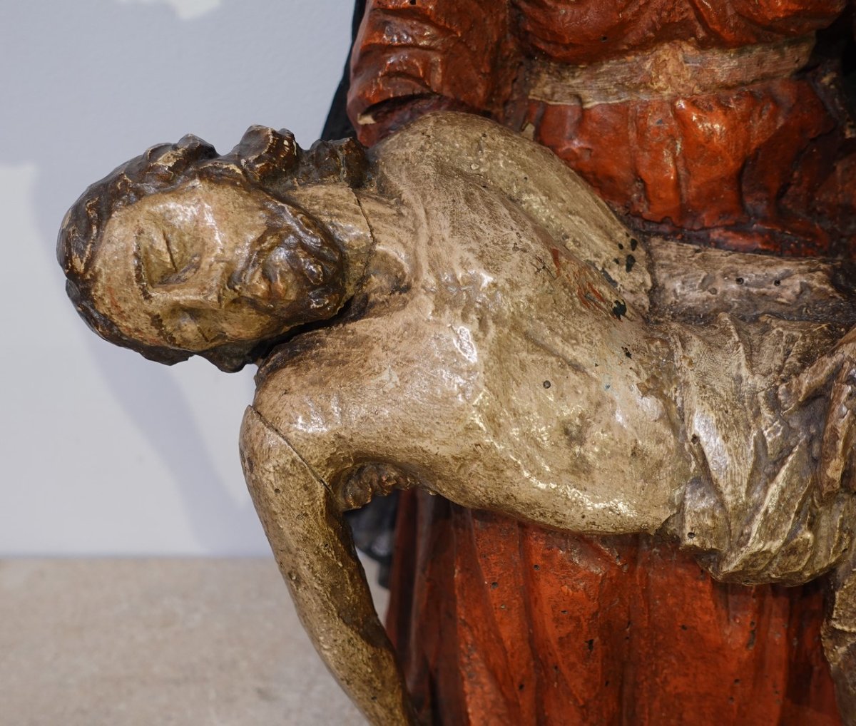 Pietà Or Virgin Of Pity - France - 17th Century-photo-2