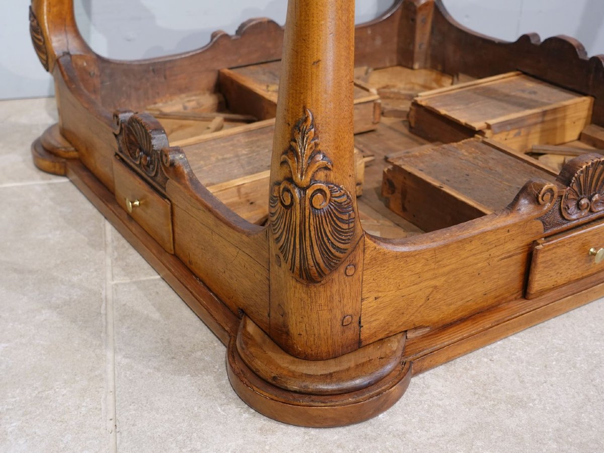 18th Century Lyonnais Walnut Games Table-photo-2