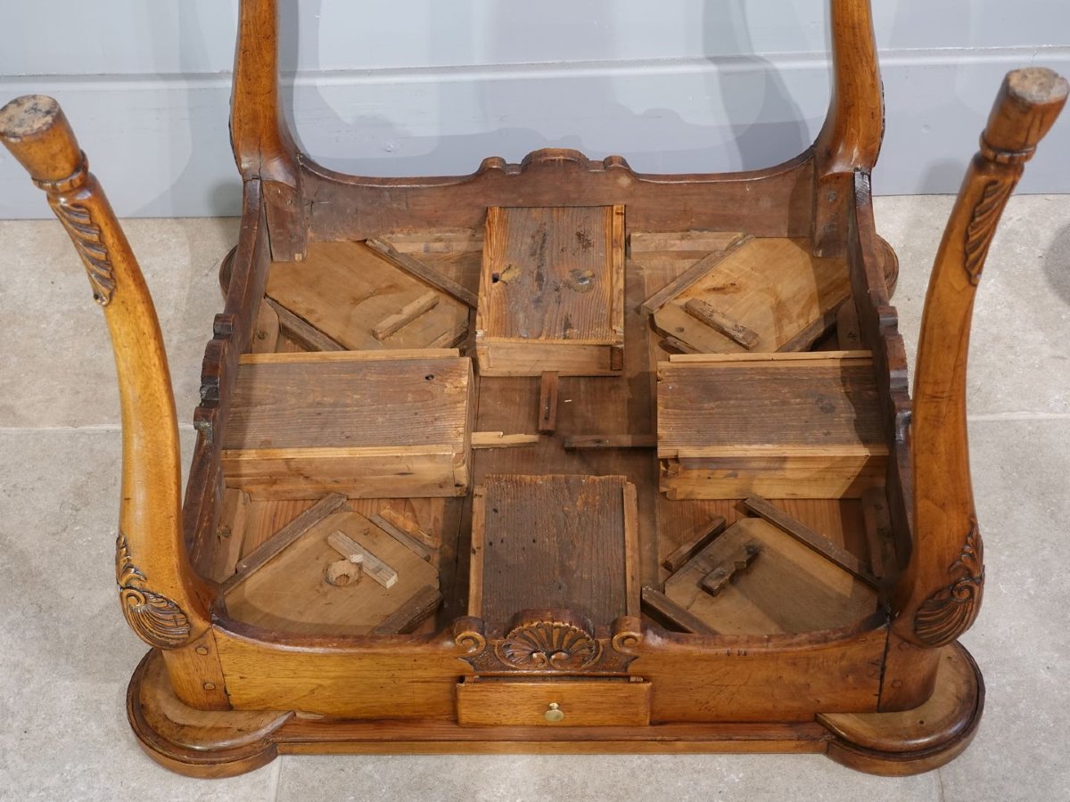 18th Century Lyonnais Walnut Games Table-photo-5