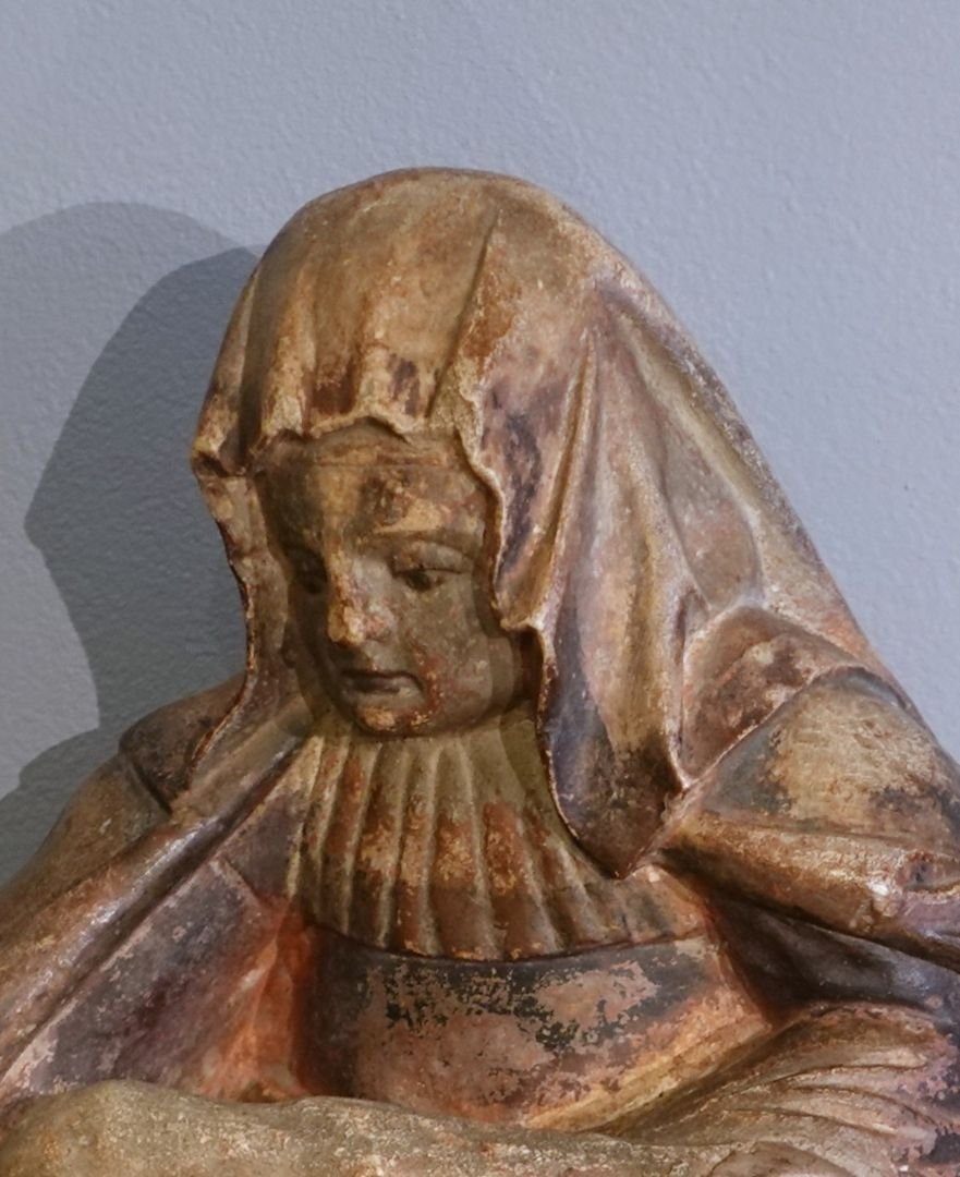 Pietà ou Vierge de Pitié – École Bourguignonne - XV° siècle-photo-4