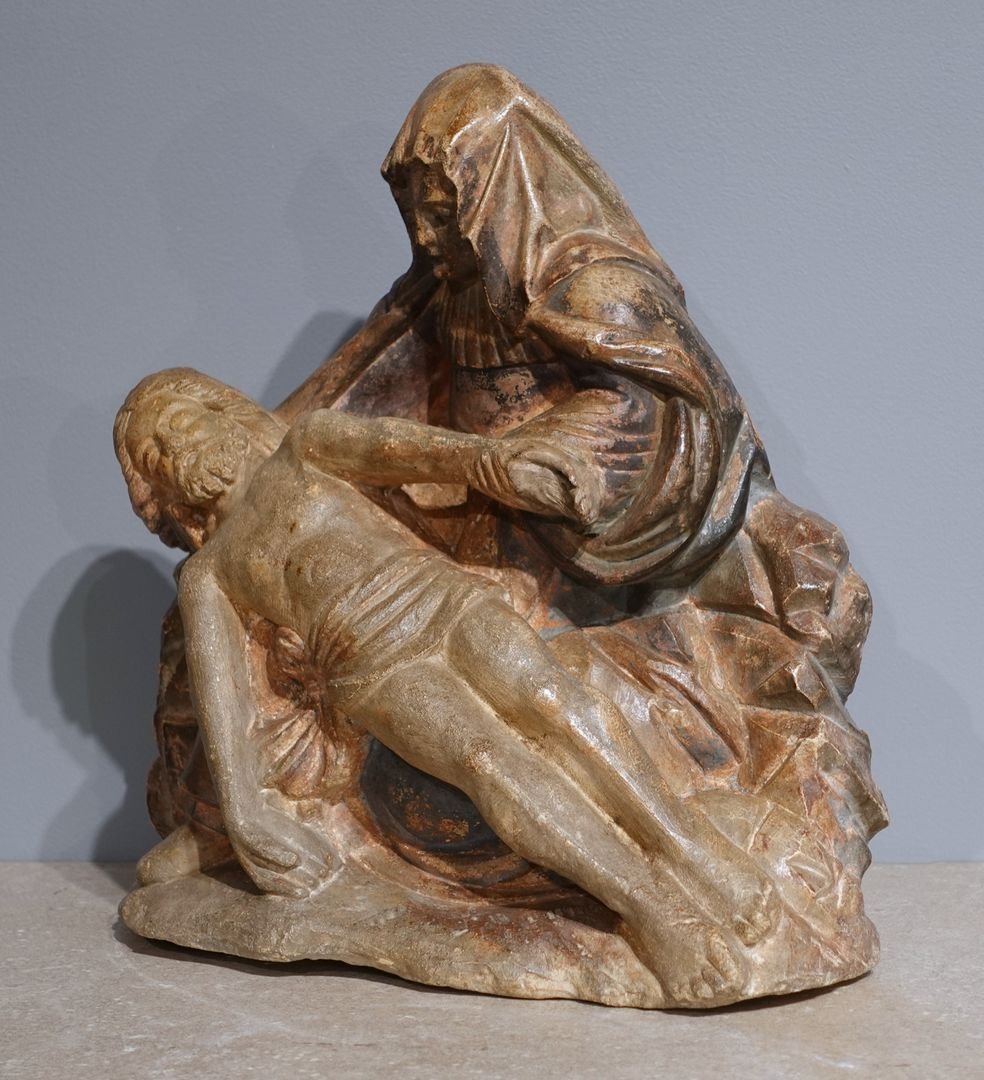 Pietà ou Vierge de Pitié – École Bourguignonne - XV° siècle-photo-2