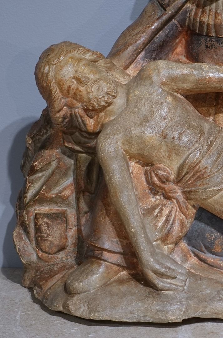 Pietà ou Vierge de Pitié – École Bourguignonne - XV° siècle-photo-3