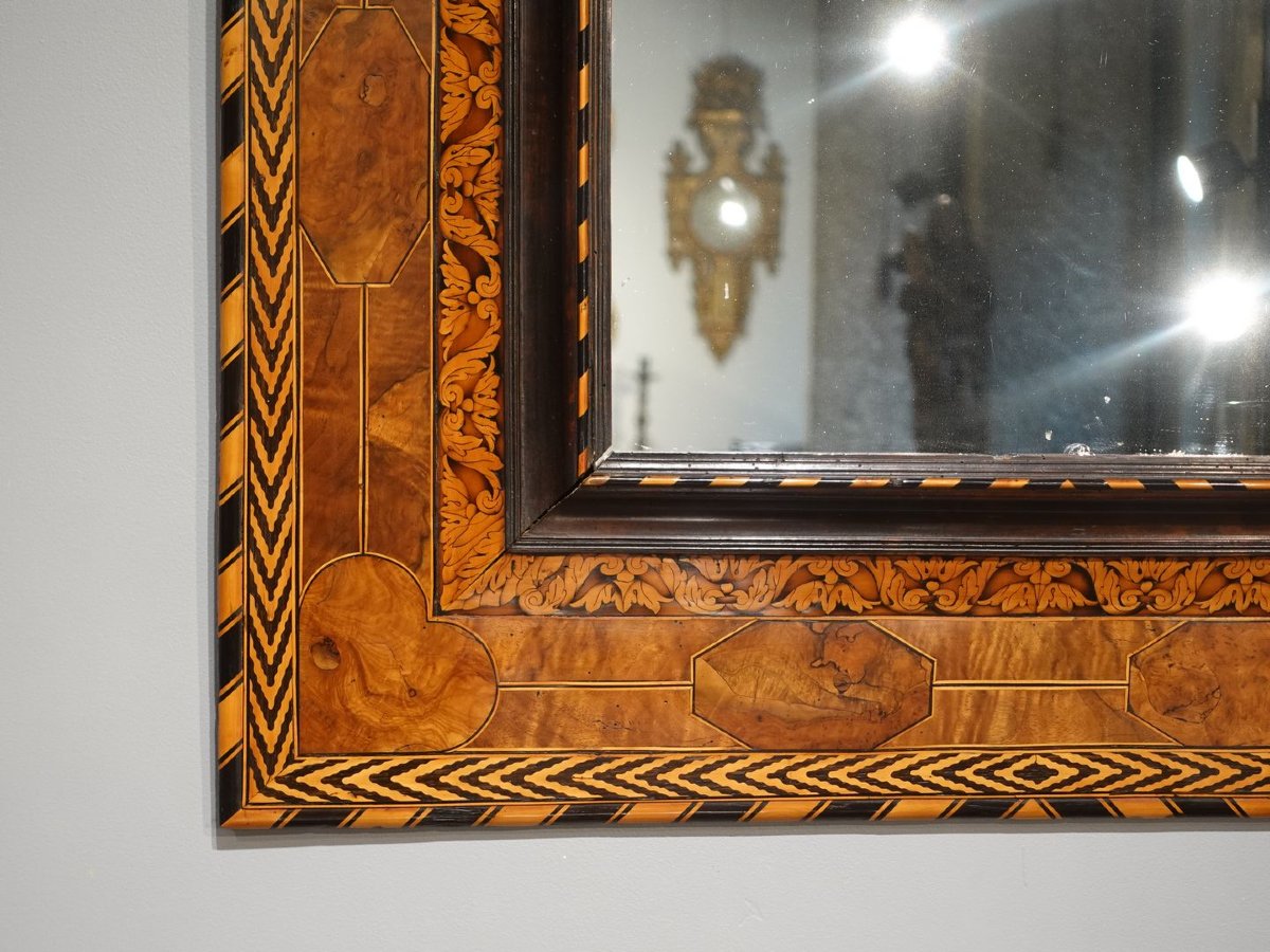 Marquetry Mirror Attributed To Noël Hache – 17th Century-photo-4
