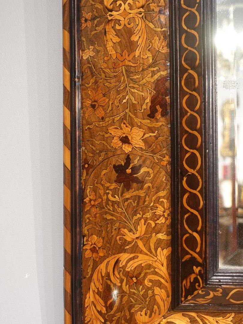  Louis XIII Marquetry Mirror – 17th Century-photo-4