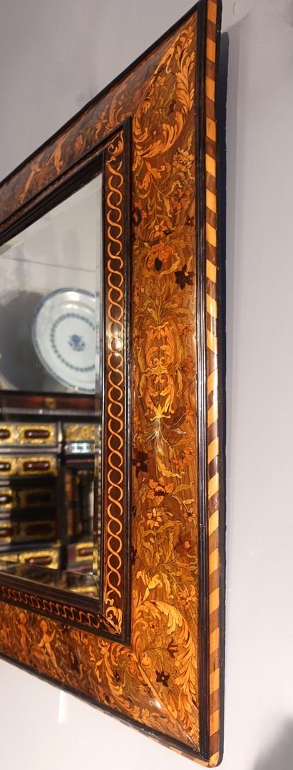  Louis XIII Marquetry Mirror – 17th Century-photo-1
