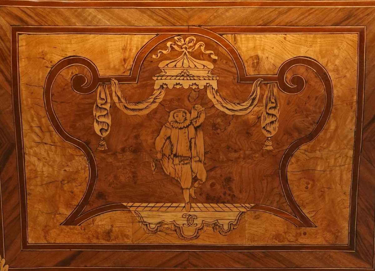 Regency-period Bombe Commode With Floral Marquetry-photo-6