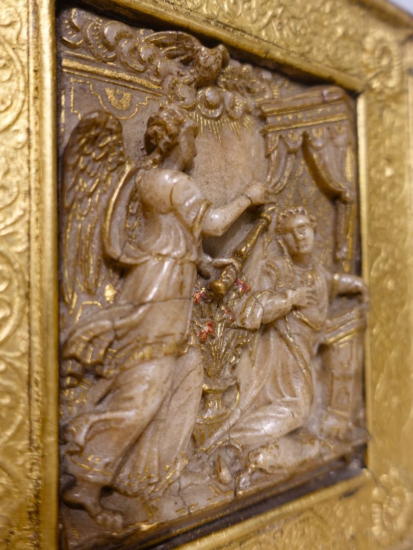 Alabaster Plaque, The Annunciation, Mechelen – Late 16th/early 17th Century-photo-4