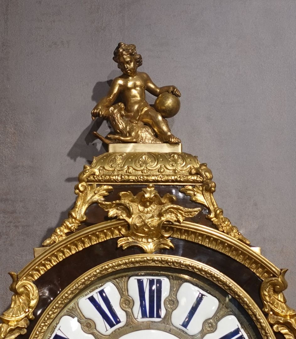 Louis XV Period Cartel Clock And Matching Wall Bracket, Signed "brodon à Paris"-photo-4