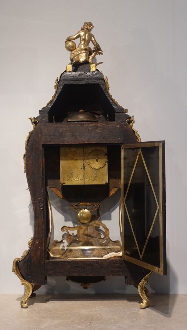 Louis XV Period Cartel Clock And Matching Wall Bracket, Signed "brodon à Paris"-photo-2