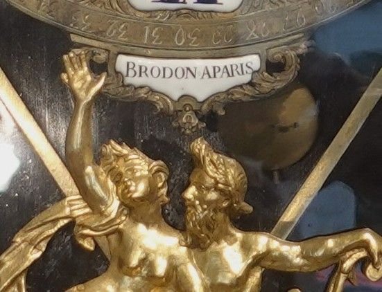 Louis XV Period Cartel Clock And Matching Wall Bracket, Signed "brodon à Paris"-photo-7