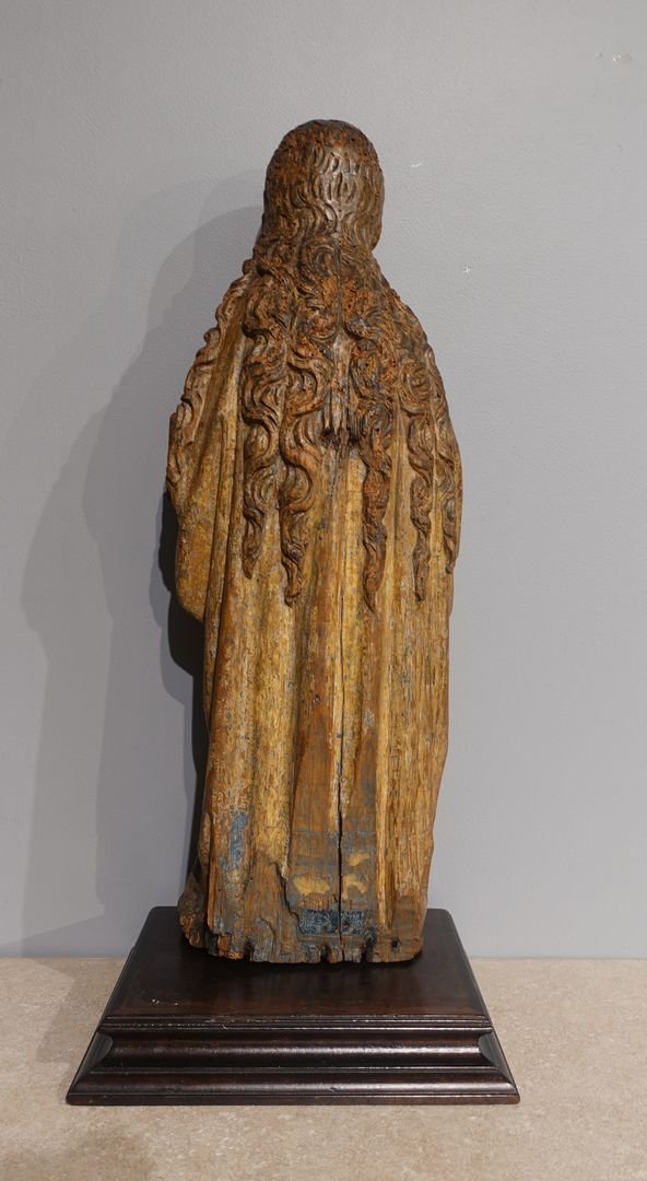 Sculpture Sainte Agnès ?  École flamande circa 1500-photo-1