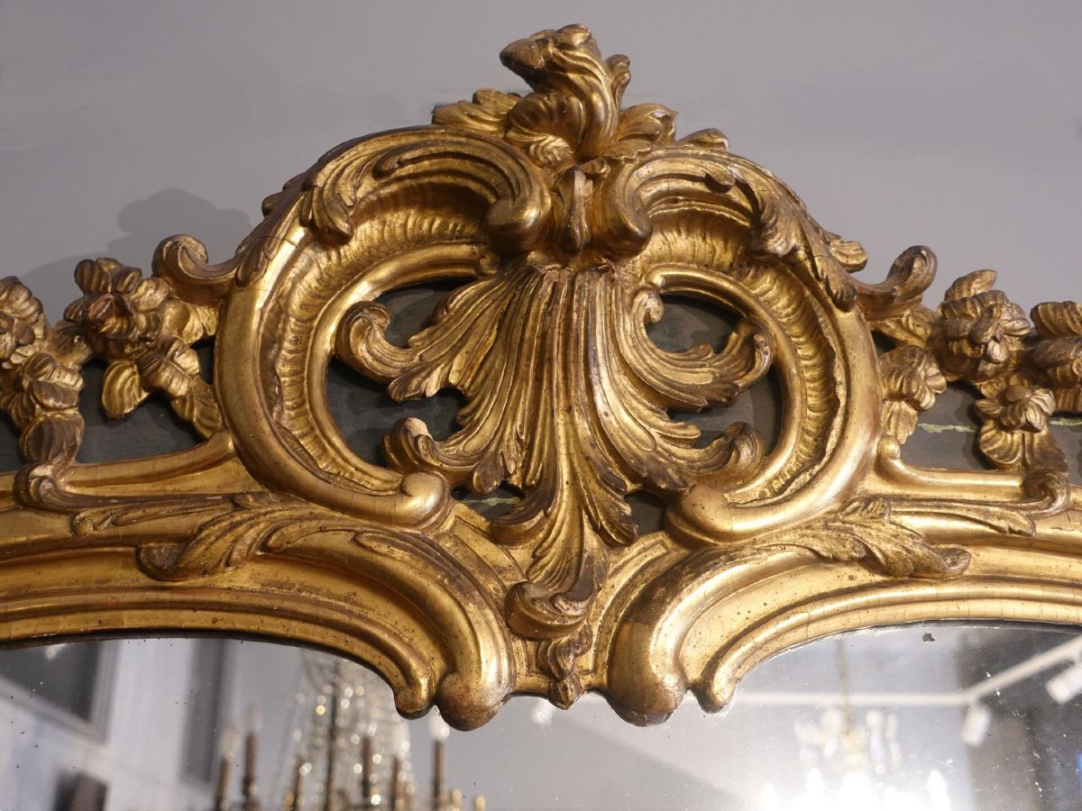 18th-century Giltwood Mirror-photo-2