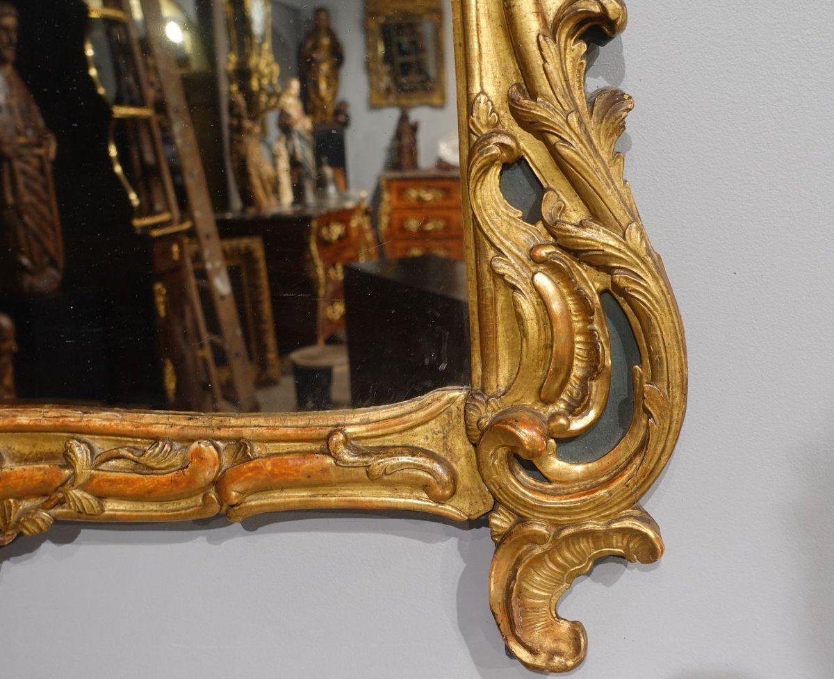 18th-century Giltwood Mirror-photo-3
