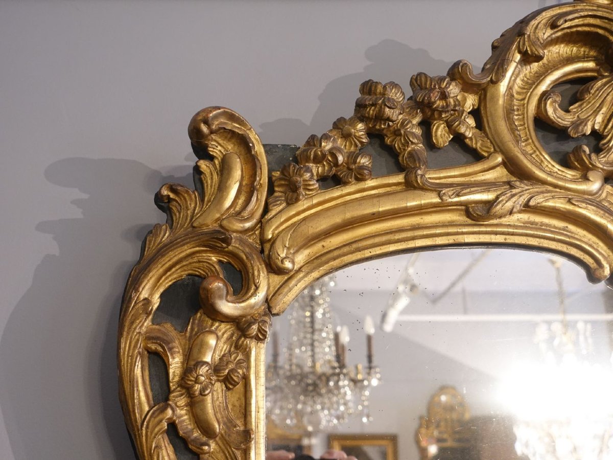 18th-century Giltwood Mirror-photo-1
