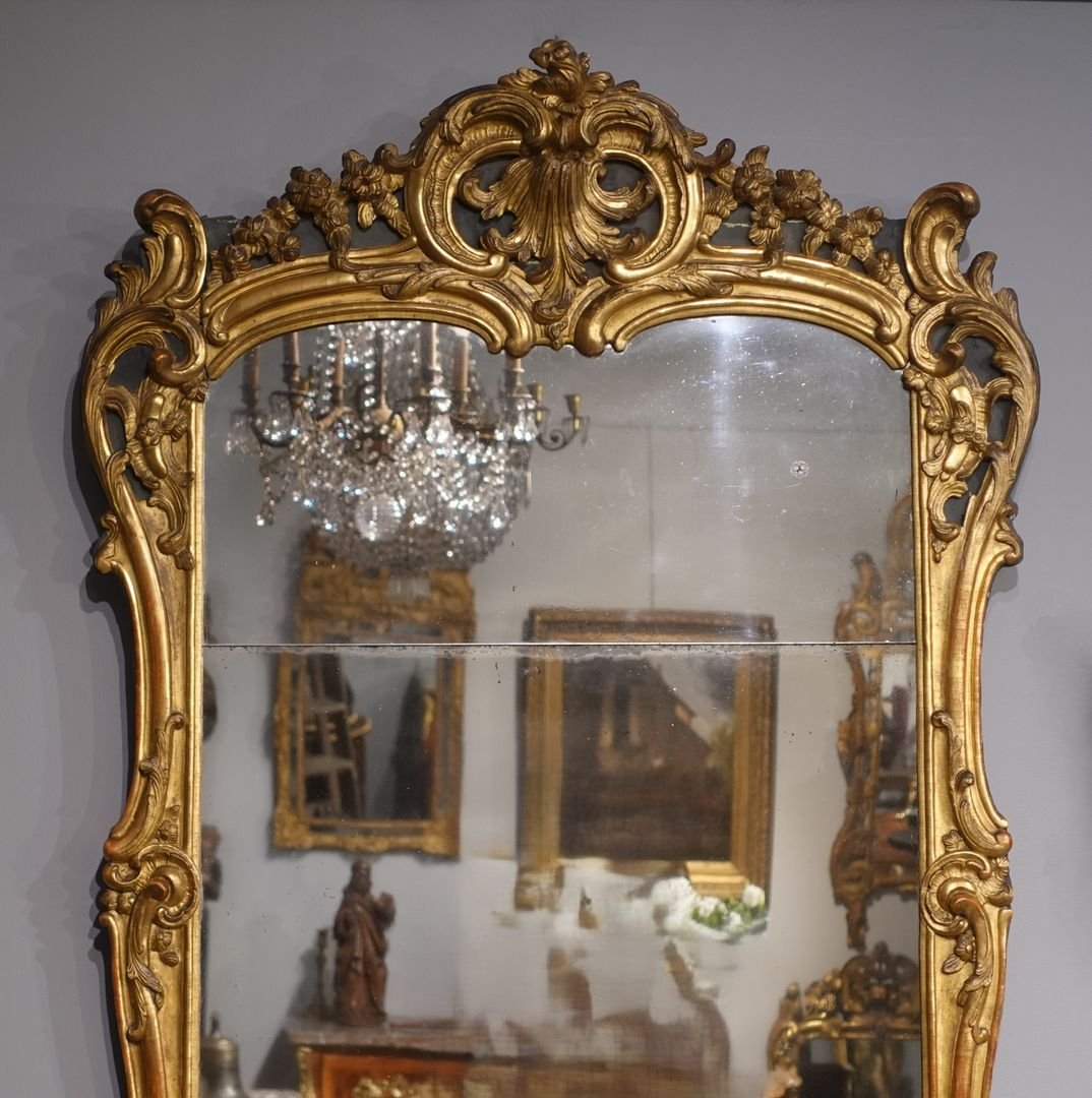 18th-century Giltwood Mirror-photo-3