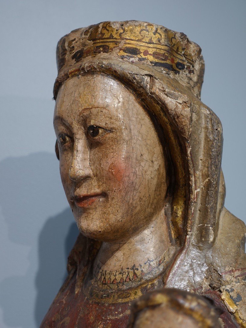 Vierge à l'enfant en Majesté dite ''Sedes Sapientiae'', époque fin XIII°-photo-3